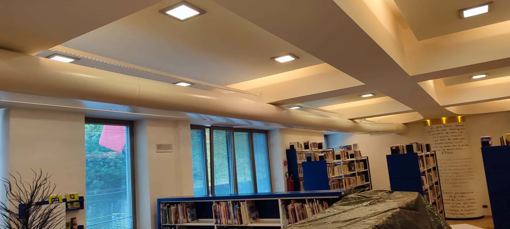 Tubazione ovale microforata ad effetto induttivo Biblioteca 1