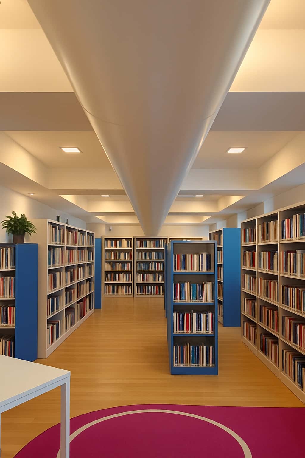 Tubazione ovale microforata ad effetto induttivo Biblioteca 2