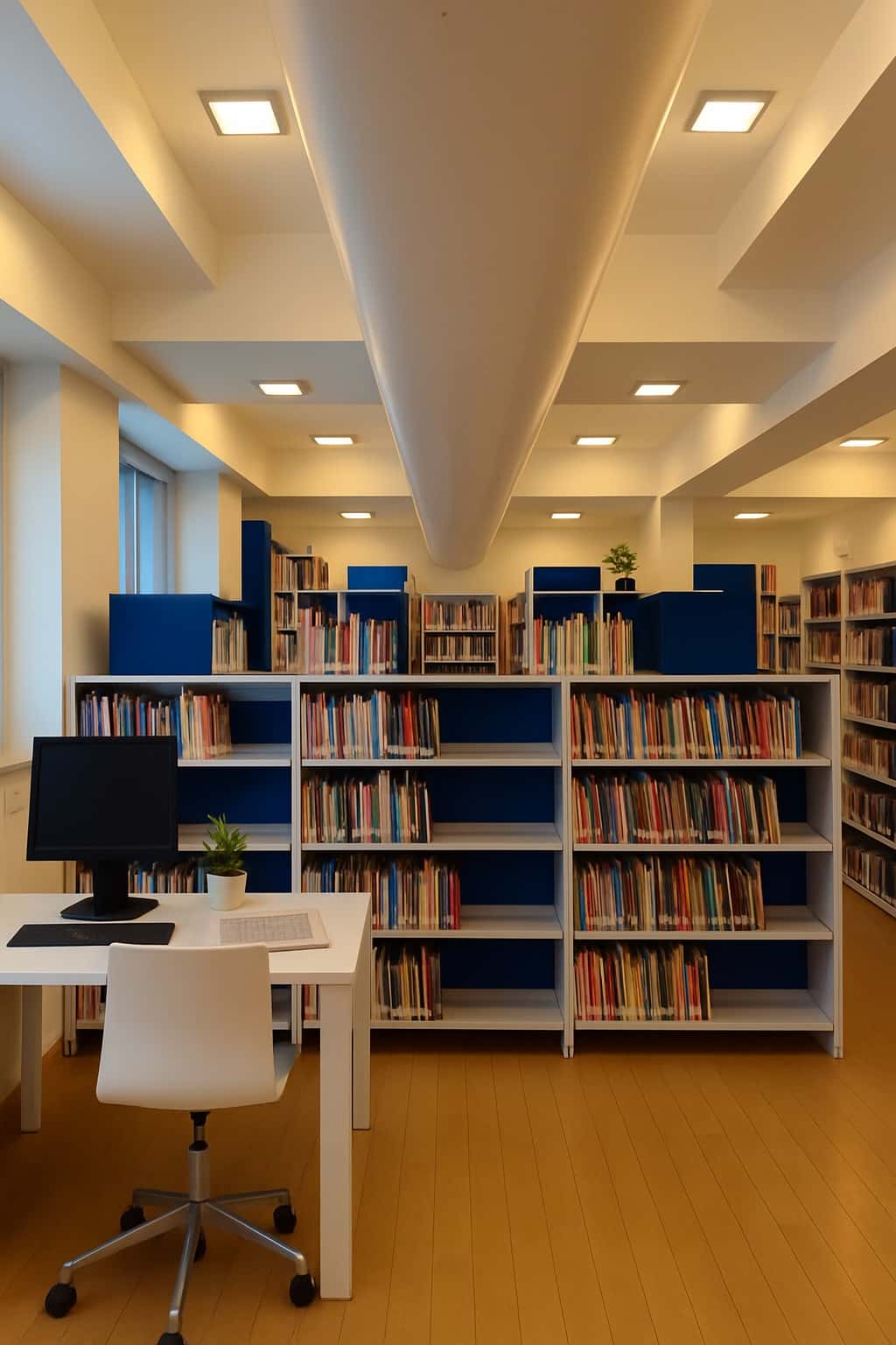 Tubazione ovale microforata ad effetto induttivo Biblioteca 3