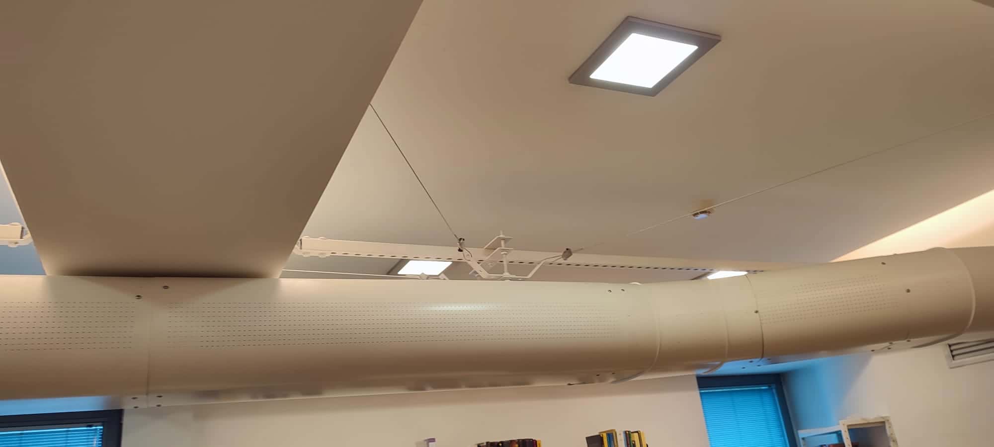 Tubazione ovale microforata ad effetto induttivo Biblioteca 4